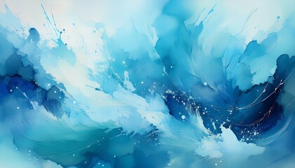 abstract watercolor light blue background