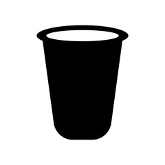 a cup of water vector silhouette. cup icon illustration