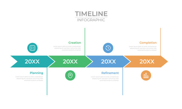 Abstract business rounded infographic template with 6 options. Colorful diagram, timeline