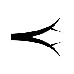 branch silhouettes vector. tree icon black 