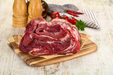 Raw beef meat for cooking