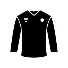 Naklejka premium silhouette of soccer jersey. football apparel vector illustration