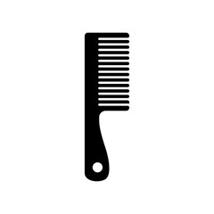 comb silhouette icon. the design is ideal for use in self-care visuals, barbershop signage, salon branding, or grooming and hygiene app icons
