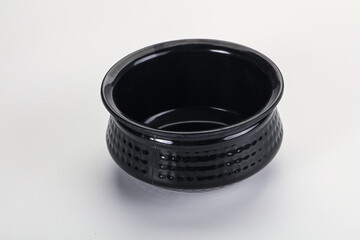 Indian metallic empty clean bowl isolated