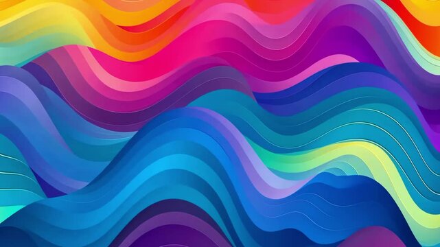 patter of abstract rainbow waves background