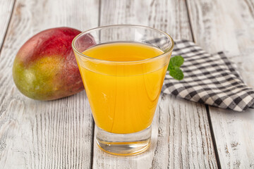 Sweet cold tropical mango juice