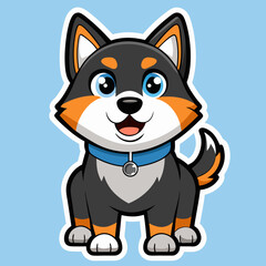 cartoon dog with bone