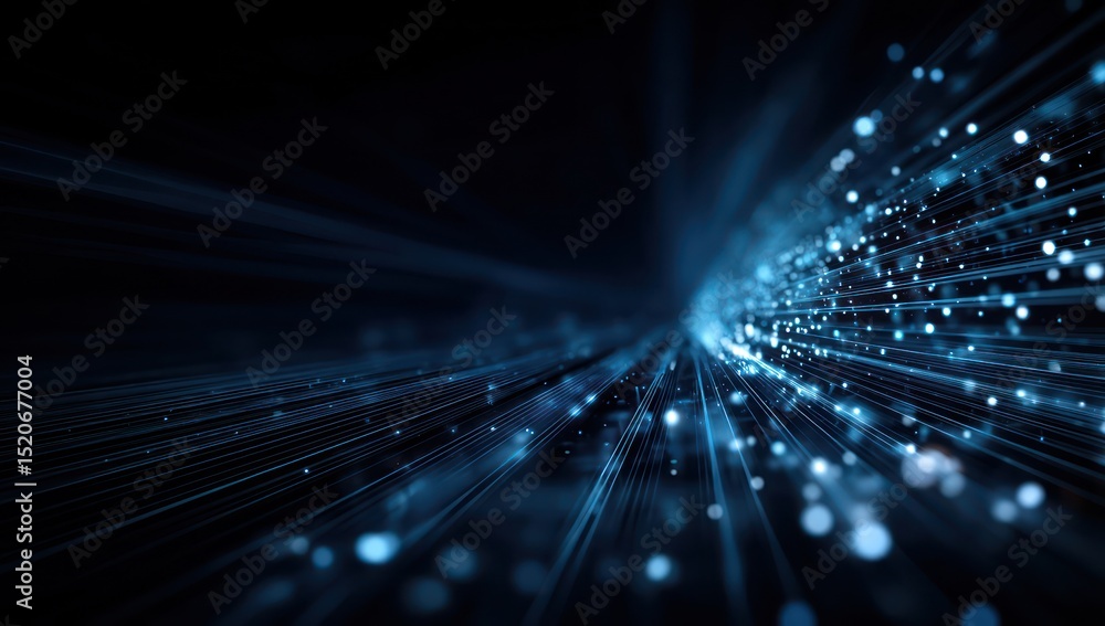 Poster futuristic technology backdrop in deep blue tones, highlighting digital and tech-driven concepts.