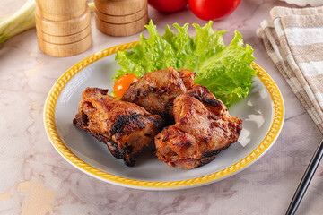 Hot Grilled chicken thigh barbecues
