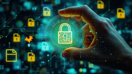 Cybersecurity Access Control with Hand Touching Digital Lock