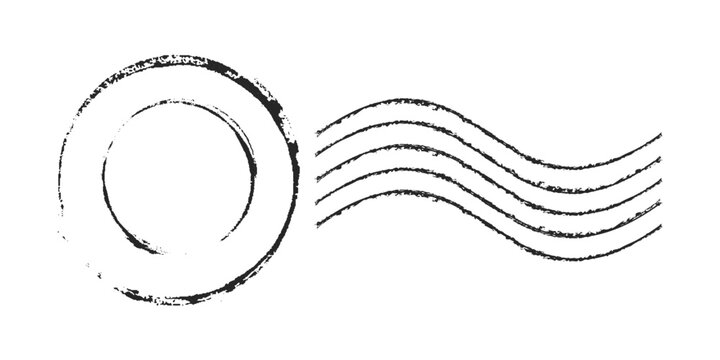 Postage stamp. Blank grunge postage postmark. Empty mail delivery template.