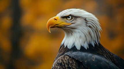 Fototapeta premium Close-up of a majestic bald eagle.