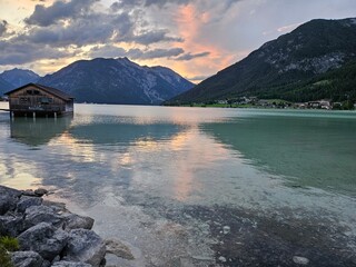 lake and mountains Achensee Tirol