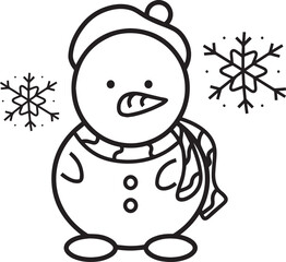 snowman with a scarf