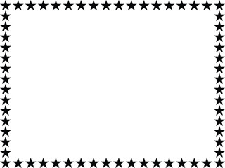 black and white frame with white background simple black stars star border minimalist clean elegant
