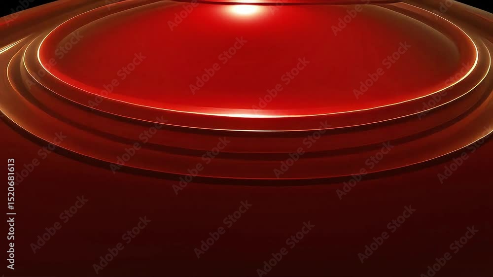 Poster Abstract Crimson Concentric Circles Rotating Animation