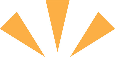 Emphasis mark icon isolated on white background . vector illustration of an abstract orange background  orange triangles, geometric shapes orange triangles geometric shapes