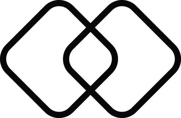 merge icon vector isolated on white background 
 vector illustration of a symbol of peace  repetitive shapes black and white geometric