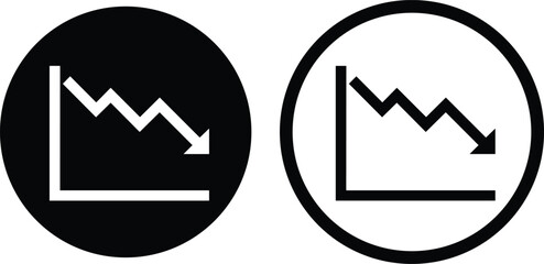 down graph  graph line chart data visualization minimalist vector illustration of a heart
