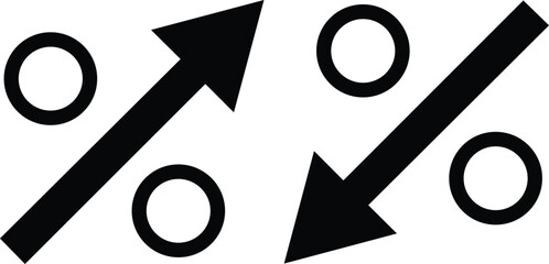 percentage symbol on a white background geometric abstract minimalist black and white simple