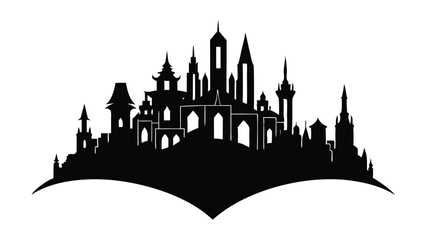 Obraz premium Fantasy Skyline silhouette