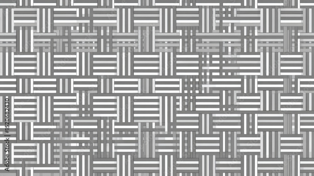 Poster abstract geometric pattern with interwoven rectangular shapes in shades of gray, white, and light-gr