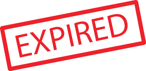 expired stamp seal document red white background expire icon