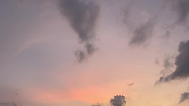Beautiful Sky sunset with rain clouds 