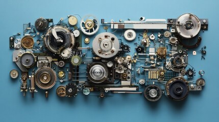 Abstract mechanical collage