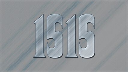 3D Glass effect number design of 1515, glassy background.