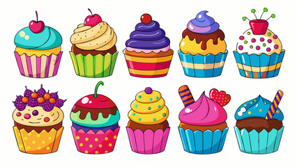 set of cupcake