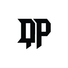 QP monogram logo design letter text name symbol monochrome logotype alphabet character simple logo
