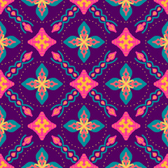 Cheerful Floral Pattern Featuring Classic Style Flowers in Modern Decor