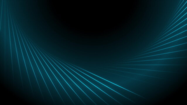 Blue minimal round glowing lines abstract futuristic tech background