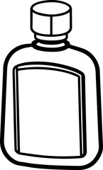 Toner Bottle Outline Vector Illustration, Line Art
