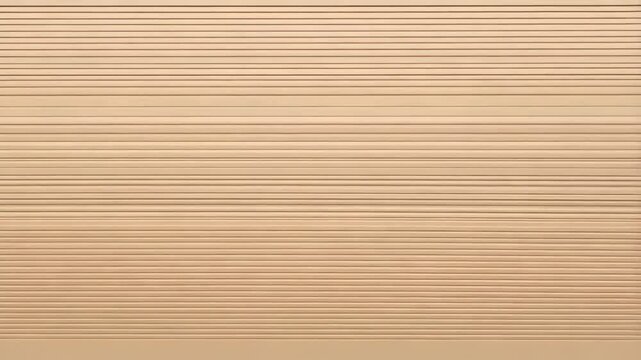Neutral beige horizontal corrugated panel wall texture.  Repeating pattern of ridged surface backdrop for graphic design.