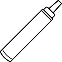 Concealer Tube Outline Vector Illustration, Line Art