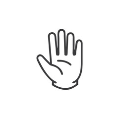 Fototapeta premium Hand Stop Icon for Warning Notifications, Security Interfaces, Safety Instructions and Restriction Indicators - Essential Symbol for Access Control and Caution Messages