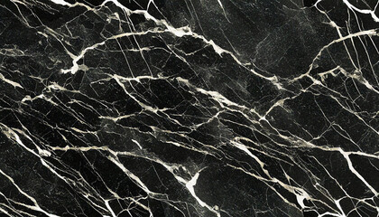 Black marble texture with bold white veins in a seamless, tileable design. High-contrast luxury background perfect for premium product branding, packaging, upscale interiors, digital design, and prese