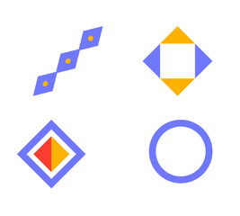 set of abstract icons for design