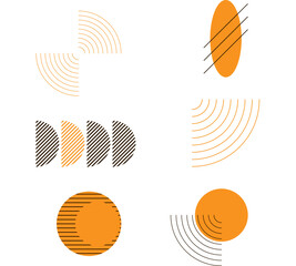 set of vector icons of different shapes