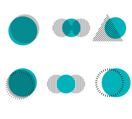 set of colorful labels