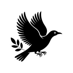 Silhouette of a Black Bird