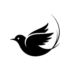 Silhouette of a Black Bird