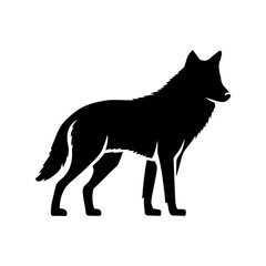 Black Silhouette of a Wolf