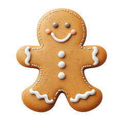 Fototapeta premium Baked Gingerbread Cookie Isolated On Transparent Background PNG