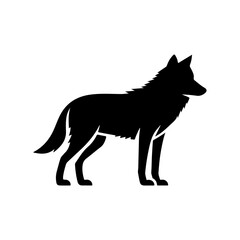 Black Silhouette of a Wolf