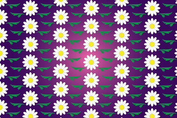 Seamless floral pattern with colorful daisy flowers, a vibrant nature design perfect for spring and summer decor