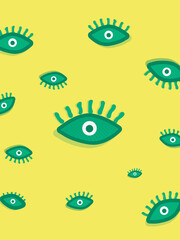 seamless pattern with eyes
