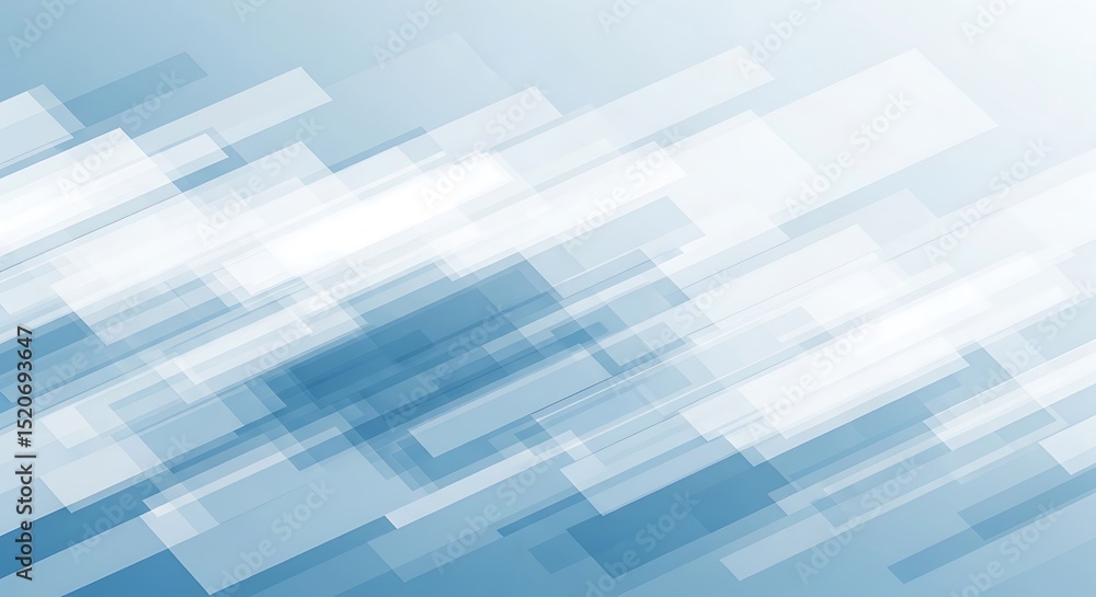 Poster abstract blue and white geometric background with overlapping rectangular shapes